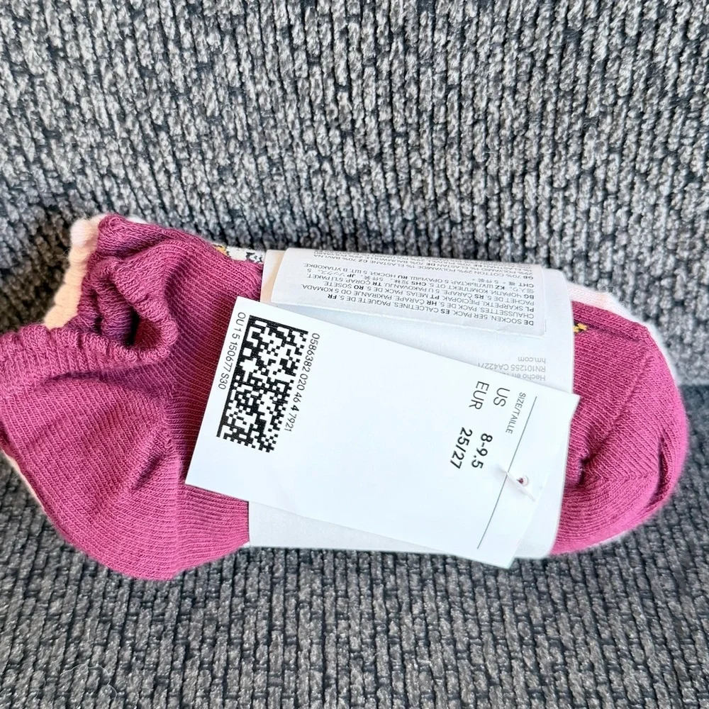Disney x H & M snowwhite bunny deer print Pink Socks 5-Pack size 8-9.5